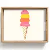 Schepijs - Hoorntje - Illustratie - Minimalistisch Dienblad Rechthoek middel -z3d_shopping
