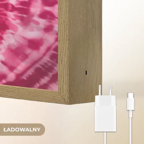 Tie Dye - Hartvorm - Roze Light Box met batterij (Wandlamp kind) middel -USP_websiteoplaadbaarNL