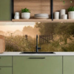 Hek - Natuur - Mist - Veld keuken achterwand 2 middel -sfeer3