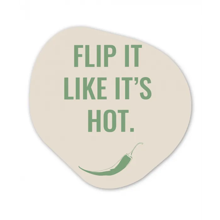 Groen - Quote - Zomer - Chilipeper Wandcirkel Organisch Plexiglas middel -3d