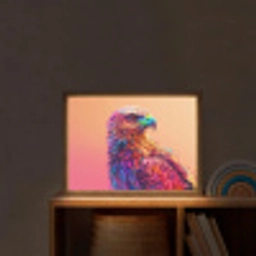 Arend - Vogel - Kleurrijk - Dier Light Box met batterij (Wandlamp kind) middel -sfeer1_kind
