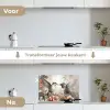 Kolibrie - Vogels - Bloemen - Natuur keuken achterwand spatscherm klein -voor_na_NL