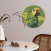 Papegaai - Groen - Snavel - Abstract Akoestische PET Vilt - Rond klein -sfeer3