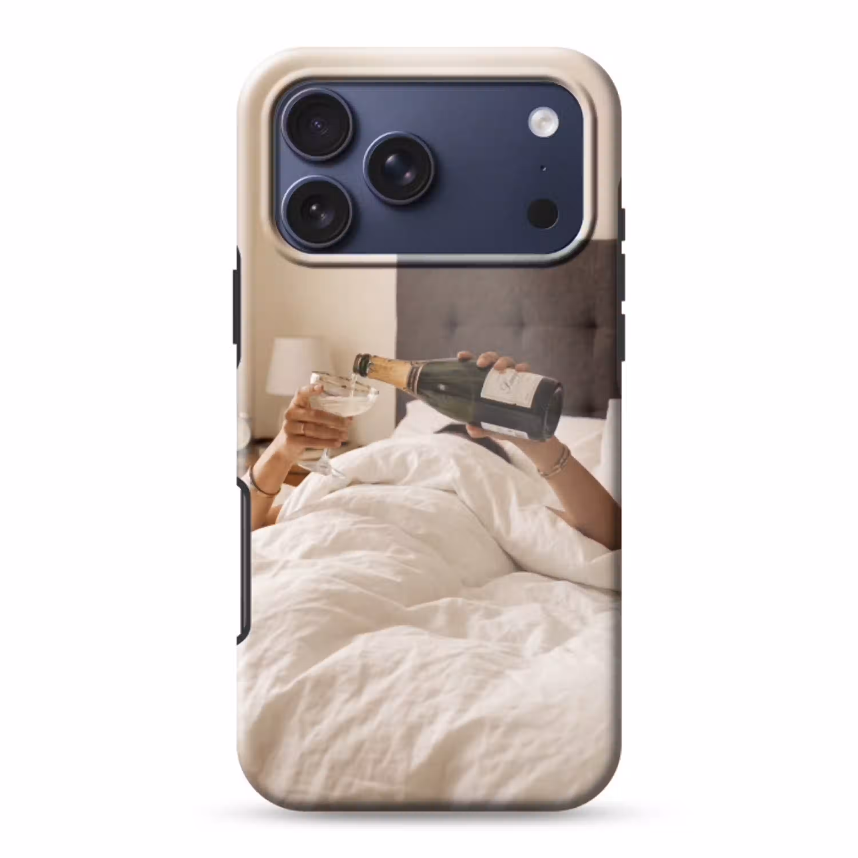 Champagne - Bed - Bubbels Toughcase MagSafe Apple iPhone 17 Pro Max klein -3d