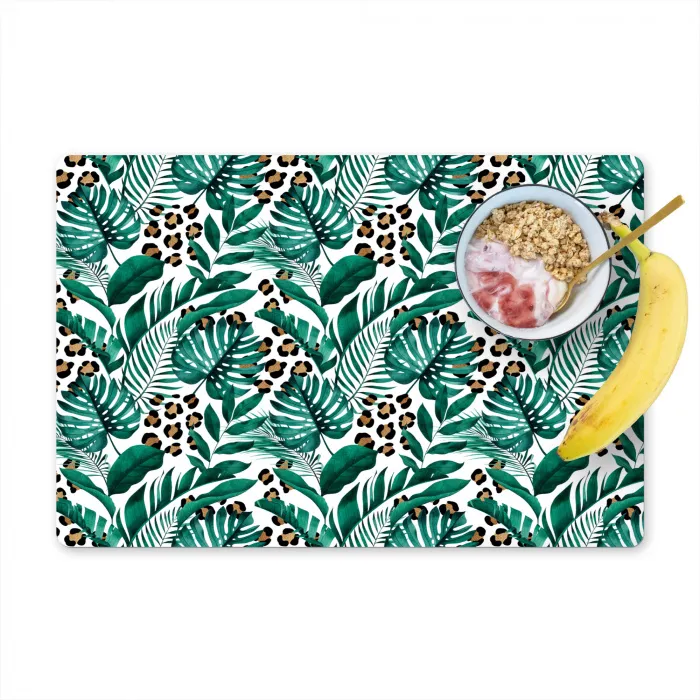 Panterprint - Bladeren - Jungle Placemat vinyl groot -zzzproduct_Kitchenyeah-website