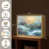 Abstract - Landschap - Bergen - Blauw - Modern Light Box met batterij (Wandlamp) middel -USP_websiteoverzichtNL