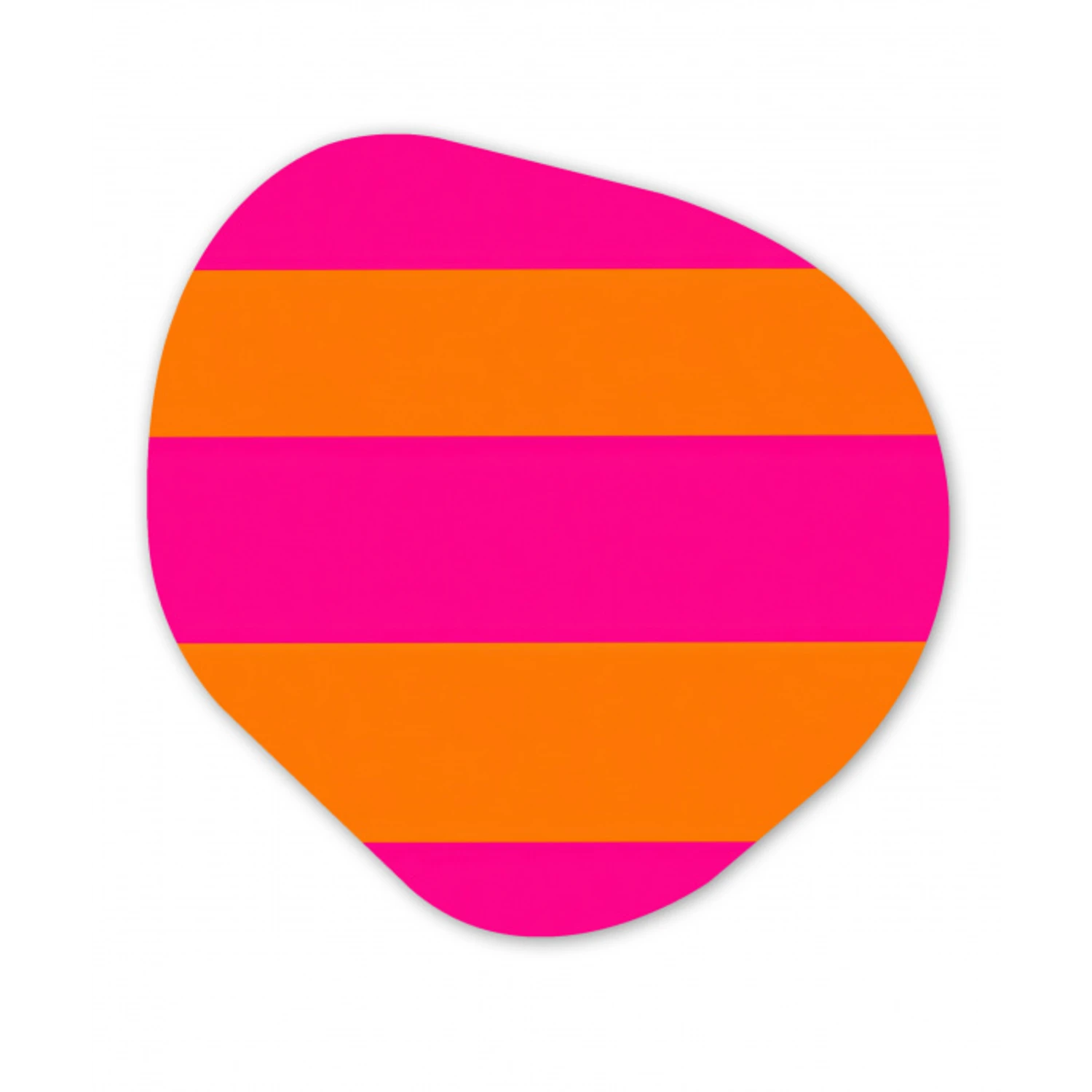 Strepen - Horizontaal - Roze Wandcirkel Organisch Forex 3mm klein 629 -3d