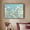 Stengels - Bloemen - Lucht - Wit Textielframe zwart klein -sfeer1