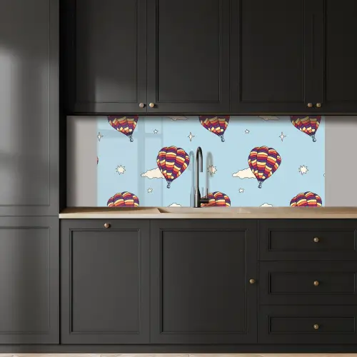 Design - Vintage - Luchtballon keuken achterwand 2 middel 871 -sfeer1
