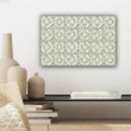 Krulornament - Tegel - Groen canvas 2cm klein 34 -sfeer6