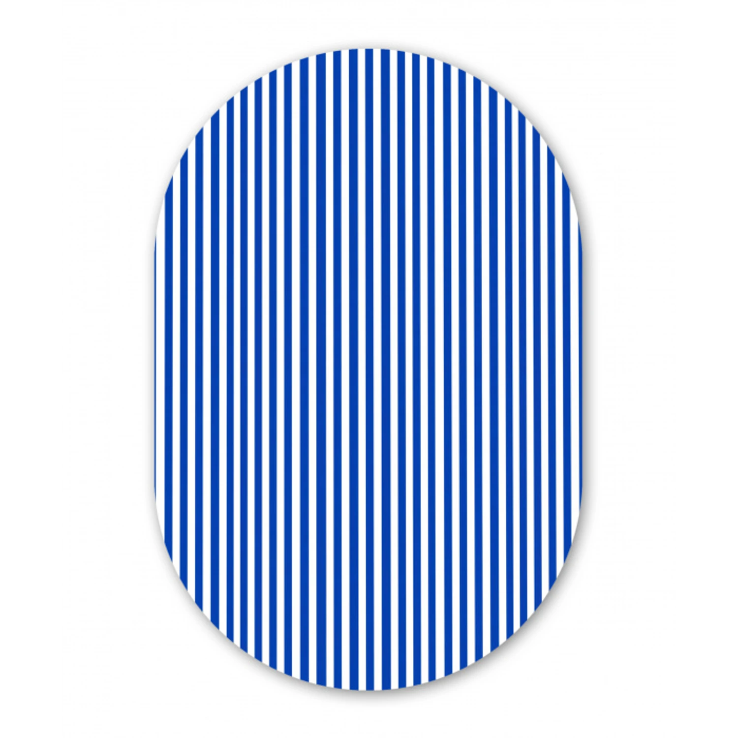 Klassiek - Strepen - Blauw Wandcirkel Ovaal Forex klein 630 -3d