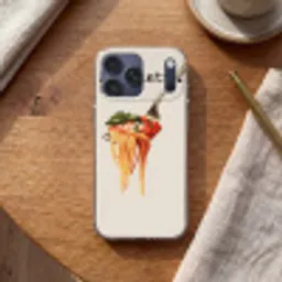 Spaghetti - tomatensaus - Parmezaanse kaas Telefoonhoesje iPhone 17 Pro Max klein -sfeer1