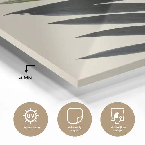Palmblad - Donkere bladen - Subtiel plexiglas 5mm klein -sfeer2