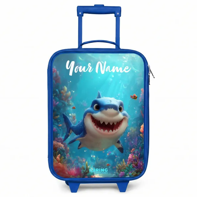 Kids' Suitcases with name Blue - Reef - Coral - Shark - Animal