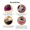 Oh la la - Roze - Oranje - Gestapelde letters Inductie beschermer vinyl 3mm klein -zzzzzzz-td-werking