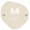 Effen - Beige - Modern Naambord Organisch middel -3d
