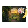 Poort - Planten - Zonsondergang Placemat vinyl groot -zzzproduct_Kitchenyeah-website