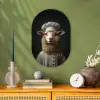 Schaap - Wol - Kok Wandcirkel Ovaal Forex klein -sfeer2