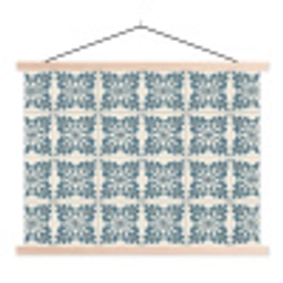 Dessin - Tegel - Blauw textielposter latten blank klein 122 -3d