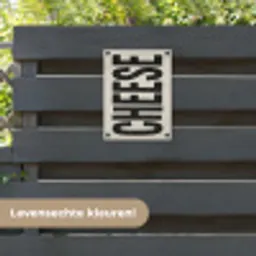 Kaas - Decoratie - Beige - Cheese tuinposter los doek klein -sfeer3