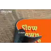 Oranje - Slow down you're doing fine - Retro Placemat vinyl groot -closeup