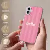 Roze - Gestreept - Belle Apple iPhone 16 Plus klein -sfeer3_NL