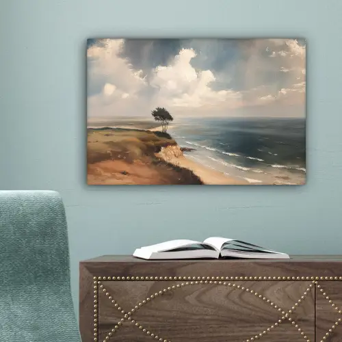 Klif - Zee - Boom canvas 2cm klein -sfeer4