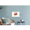 Krab - Felrood - Poten Muursticker klein -plant