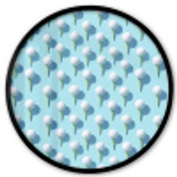 Golf - Ballen - Blauw Fotolijst rond zonder passe partout klein 856 -3d