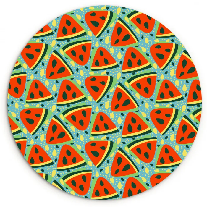 Watermeloen - Zomers - Fruit Wandcirkel plexiglas klein 852 -3d
