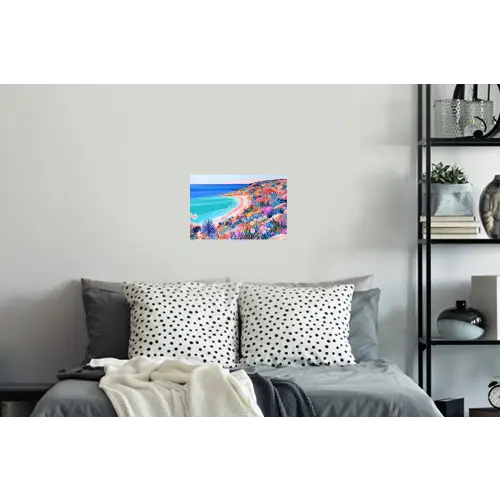Bloemenweide - Zee - Zomers Muursticker klein -slaapkamer