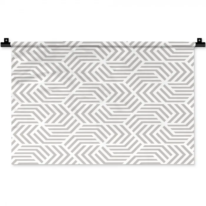 Grafisch - Patroon - Modern - Onderbroken Wandkleed katoen klein 269 -zz3d