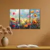 Bloemen - Lente - Kleurrijk - Zomers Canvas - Meerluiken 3 luik klein -sfeer5
