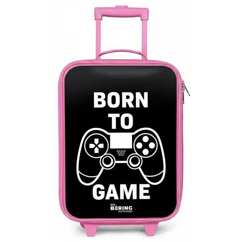 Born to game met controller Kinderkoffer - Roze klein -zz3dotto