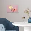 Bloemen - Anthuriums - Geel - Roze poster papier klein -sfeer3