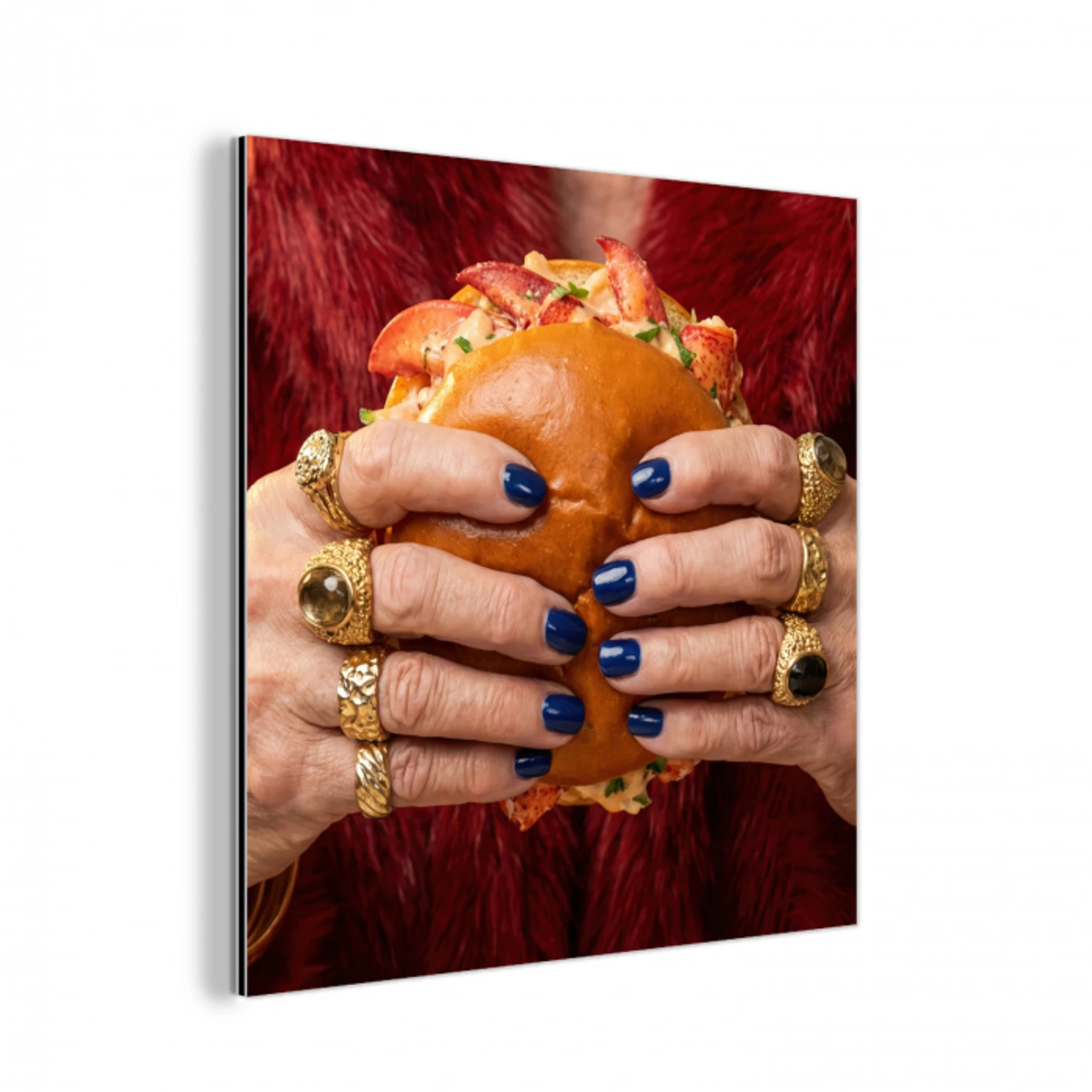 Broodje - Bontjas - Goud aluminium wit klein -3d