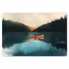 Bossen - Meer - Kano - Oranje Placemat vinyl groot -zzsfeer1_Kitchenyeah-website