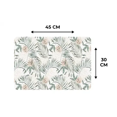 Bohemian - Bladeren - Bloemen - Tropisch Placemat vinyl groot -specs