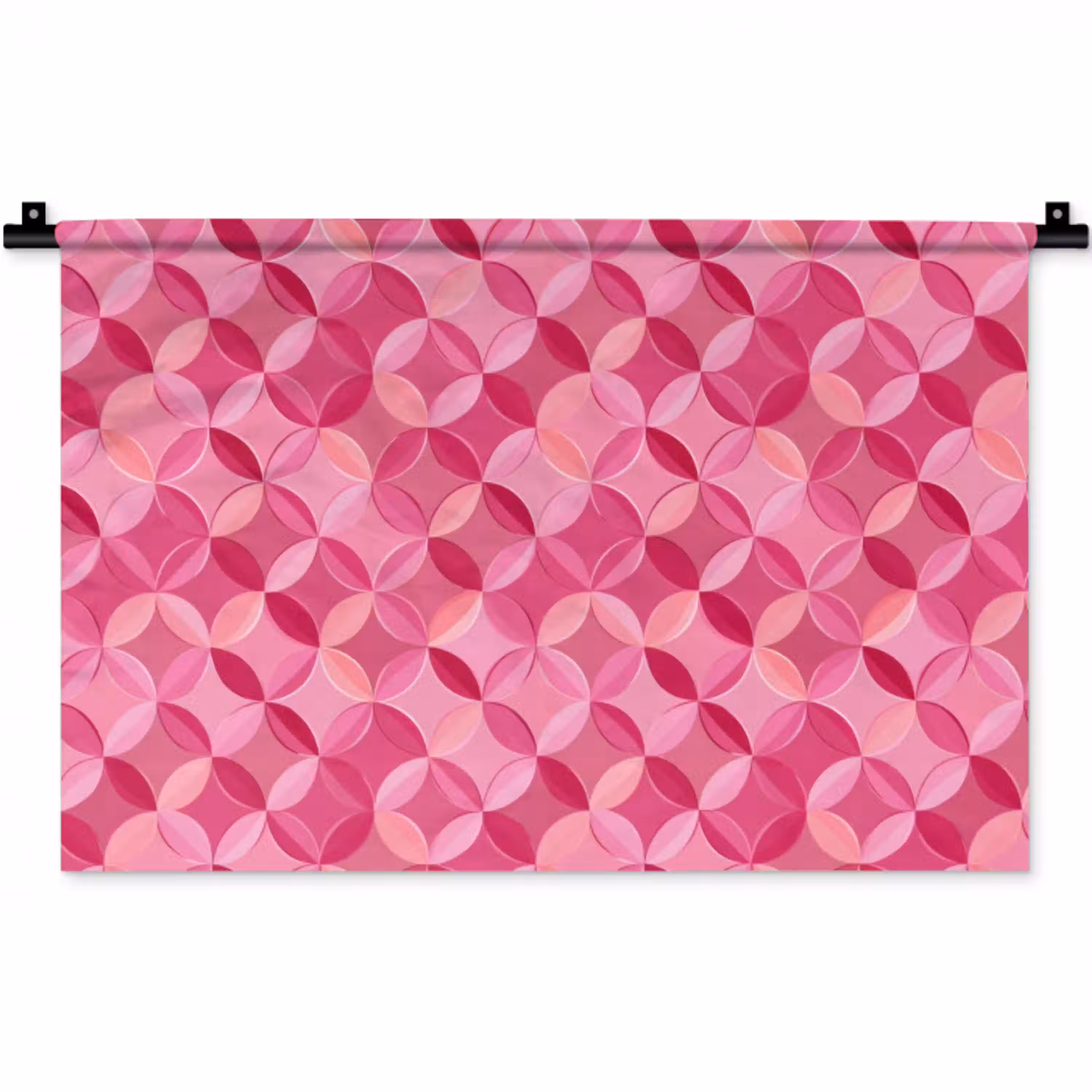 Geometrisch - Mozaïek - Modern - Roze Wandkleed katoen klein 269 -zz3d