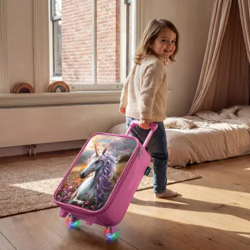 Pastel parelhoorn Kinderkoffer - Roze klein -sfeer1