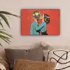 Vrouw - Retro - Discobal - Kus canvas 2cm klein -sfeer1