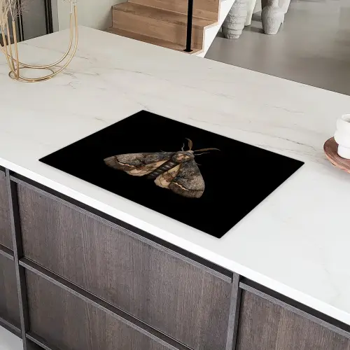Mot - Bladachtig - Grijs Inductie beschermer vinyl 3mm klein -sfeer8