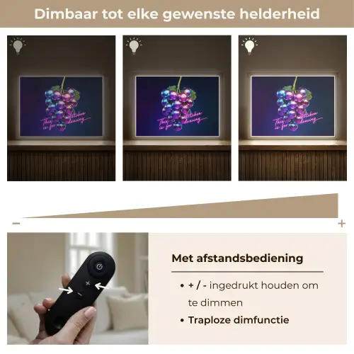 Quote - Neon - Disco - Druiven Light Box met batterij (Wandlamp) middel -USP_dimbaarNL
