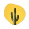 Cactus - Groen - Minimalistisch Wandcirkel Organisch Forex 3mm klein -3d