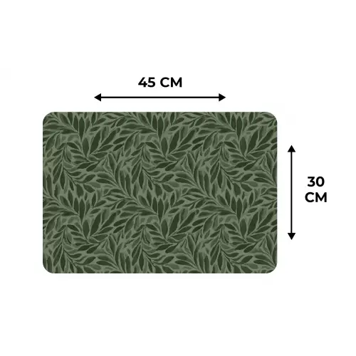 Bladeren - Organisch - Groen Placemat vinyl groot 368 -specs
