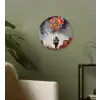 Jongen - Ballonnen - Gebouwen - Kunst Wandcirkel kunststof plaat 5mm dik klein -sfeer3