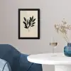Ovaalvormige bladeren - Diep groen - Symmetrisch fotolijst zwart zonder passe partout klein -sfeer4