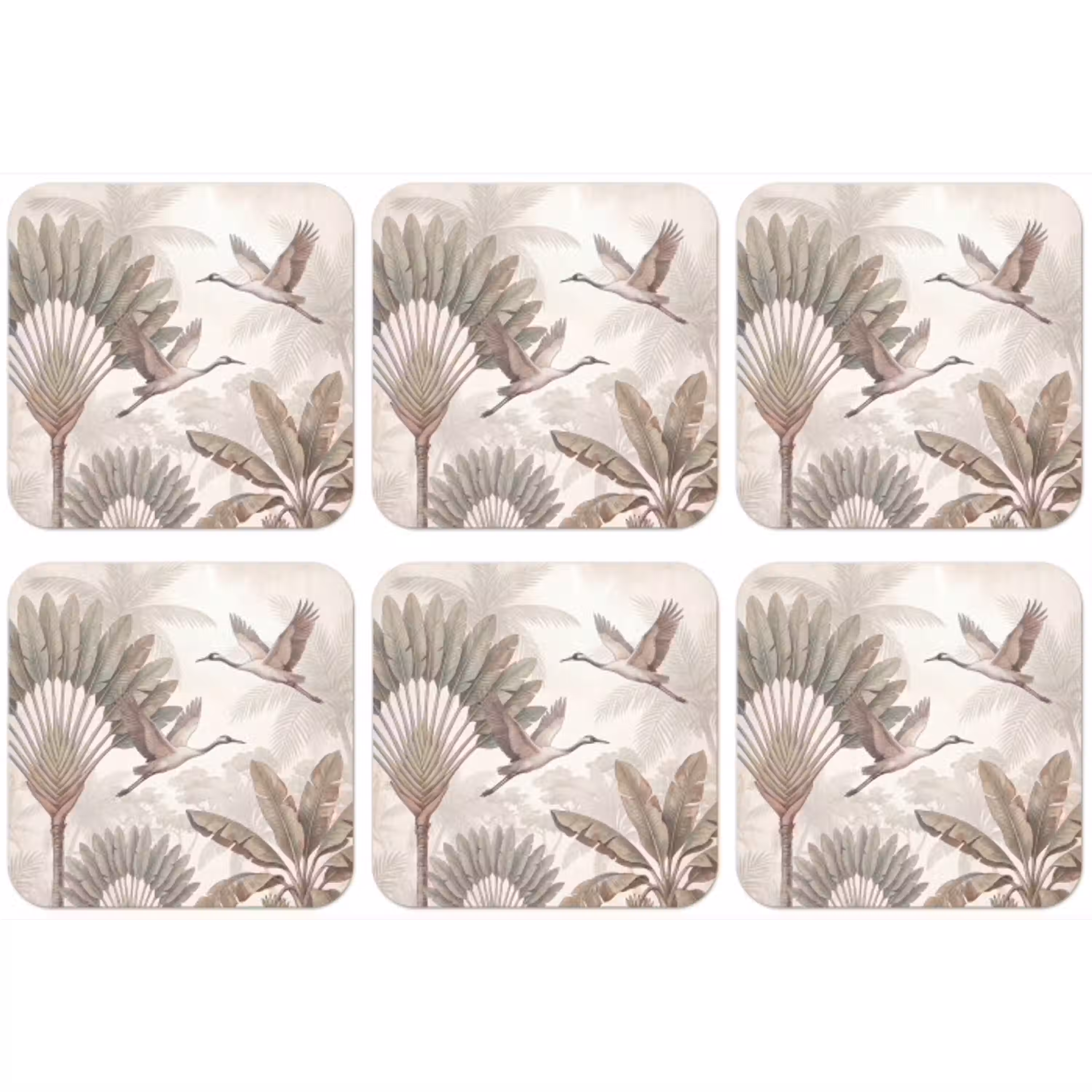 Vogel - Tropisch - Jungle - Natuur - Beige onderzetter kurk middel -zkaufland3dotto