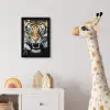 Tijger - Verfspatten - Goud fotolijst zwart zonder passe partout klein -usfeer4_kinderkamer
