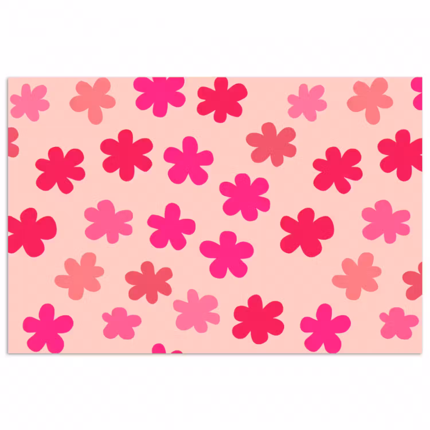 Poster - Blumen - Muster - Rosa